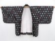 Photo6: 3927T10z390 Vintage Japanese Kimono Silk HAORI  Black (6)