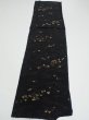 Photo5: 2P04z90  Japanese Kimono Silk  FABRIC Heian era Black 48.8x13.6 (5)