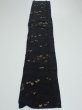 Photo5: 2P06z70  Japanese Kimono Silk  FABRIC Heian era Black 55.1x9.6 (5)