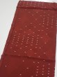 Photo3: 2P02z70  Japanese Kimono Silk  FABRIC  Brown 44.9x14.4 (3)