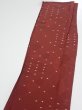 Photo3: 2P06z50  Japanese Kimono Silk  FABRIC  Brown 51.6x10.2 (3)