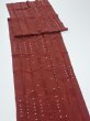 Photo3: 2P07z110  Japanese Kimono Silk  FABRIC  Brown 78.7x14.2 (3)