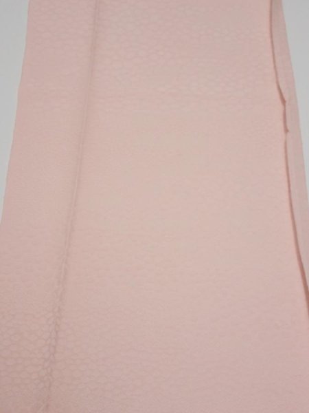 Photo1: 2P05z40  Japanese Kimono Silk  FABRIC  Pink 49.6x9.4 (1)