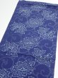 Photo3: 2R01z60  Japanese Kimono Silk  FABRIC Peony Indigo 41.3x14.6 (3)