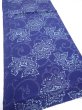 Photo2: 2R02z60  Japanese Kimono Silk  FABRIC Peony Indigo 41.7x14.6 (2)