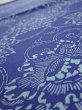 Photo4: 2R02z60  Japanese Kimono Silk  FABRIC Peony Indigo 41.7x14.6 (4)