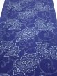 Photo1: 2R04z90  Japanese Kimono Silk  FABRIC Peony Indigo 66.9x14.6 (1)