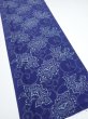 Photo2: 2R04z90  Japanese Kimono Silk  FABRIC Peony Indigo 66.9x14.6 (2)