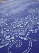 Photo4: 2R04z90  Japanese Kimono Silk  FABRIC Peony Indigo 66.9x14.6 (4)