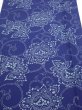 Photo1: 2R06z90  Japanese Kimono Silk  FABRIC Peony Indigo 66.9x14.6 (1)