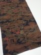 Photo2: 2R02z60  Japanese Kimono Crepe Silk  FABRIC Edo era Black 39.8x14.2 (2)