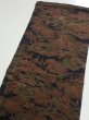 Photo3: 2R02z60  Japanese Kimono Crepe Silk  FABRIC Edo era Black 39.8x14.2 (3)