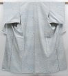 Photo1: 4001T01z850 Vintage Japanese Kimono Silk TSUMUGI Leaves Off-white (1)