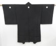 Photo3: 4001T05z570 Vintage Japanese Kimono Silk Men's HAORI Ship Black (3)