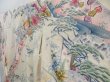 Photo2: 4001T06z900 Vintage Japanese Kimono Silk TSUKESAGE Flowers Off-white (2)