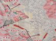 Photo8: 4001T08z1150  Japanese Kimono Silk FURISODE Folding fan Pink (8)