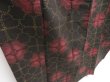 Photo3: 4001T09z780 Vintage Japanese Kimono Silk TSUMUGI Flower Dark brown (3)