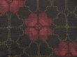 Photo6: 4001T09z780 Vintage Japanese Kimono Silk TSUMUGI Flower Dark brown (6)