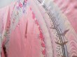 Photo2: 4001T11z1100  Japanese Kimono Silk FURISODE Flying crane Pink (2)