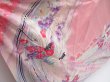 Photo3: 4001T11z1100  Japanese Kimono Silk FURISODE Flying crane Pink (3)