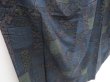 Photo3: 4003T01z850 Vintage Japanese Kimono Silk TSUMUGI  Steel blue (3)