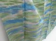 Photo3: 4003T02z750 Vintage Japanese Kimono Silk TSUMUGI Cloud Light green (3)