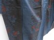 Photo3: 4008T02z790 Vintage Japanese Kimono Silk TSUMUGI Camellia Dark blue (3)