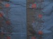 Photo4: 4008T02z790 Vintage Japanese Kimono Silk TSUMUGI Camellia Dark blue (4)