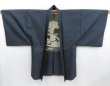 Photo3: 4008T03z560 Vintage Japanese Kimono Silk Men's OSHIMA HAORI Noh mask (3)