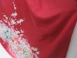 Photo4: 4008T08z1180  Japanese Kimono Silk FURISODE Hand drum Dull red (4)