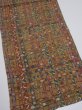 Photo2: 2W01z60  Japanese Kimono Crepe Silk  FABRIC   Olive-Brown 42.5x14.2 (2)