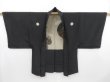 Photo2: 4011T06z540 Vintage Japanese Kimono Silk Men's HAORI Daruma Black (2)