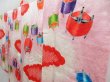 Photo2: 4015T02z580 Vintage Japanese Kimono Silk Girl's  Spool Pink (2)