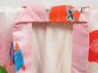 Photo7: 4015T02z580 Vintage Japanese Kimono Silk Girl's  Spool Pink (7)