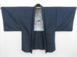 Photo5: 4016T10z510 Vintage Japanese Kimono Silk Men's HAORI Mt.Fuji Navy (5)