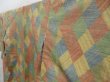 Photo2: 4016T01z860 Vintage Japanese Kimono Silk TSUMUGI  Straw yellow (2)