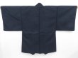 Photo1: 4019T09z740 Vintage Japanese Kimono Wool Men's HAORI  Dark navy (1)