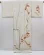 Photo1: 4025T05z970 Vintage Japanese Kimono Silk TSUKESAGE Folding fan Sand beige (1)