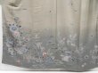 Photo5: 4025T11z1150  Japanese Kimono Crepe Silk TSUKESAGE Light brown-gray (5)