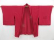 Photo5: 4026T11z320 Vintage Japanese Kimono Silk See through HAORI Flower Dark red (5)