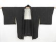 Photo4: 4026T07z650 Vintage Japanese Kimono Silk HAORI Flowers Black (4)