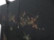 Photo2: 4107T03z590 Vintage Japanese Kimono Silk HAORI Jigami Black (2)