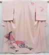 Photo1: 4107T04z1030  Japanese Kimono Silk TSUKESAGE Princess Pink (1)