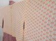 Photo7: 4107T06z440 Vintage Japanese Kimono Silk SHIBORI HAORI  Dark pink (7)