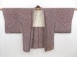 Photo4: 4108T11z610 Vintage Japanese Kimono Silk HAORI  Purple-Gray (4)