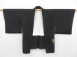 Photo6: 4110T01z510 Vintage Japanese Kimono Silk HAORI Rhodea japonica Black (6)