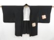 Photo5: 4110T04z590 Vintage Japanese Kimono Silk HAORI Flower Black (5)