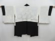 Photo6: 4110T04z590 Vintage Japanese Kimono Silk HAORI Flower Black (6)