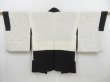 Photo6: 4110T06z550 Vintage Japanese Kimono Silk HAORI  Black (6)