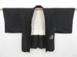 Photo6: 4110T09z590 Vintage Japanese Kimono Silk HAORI Royal cart Black (6)